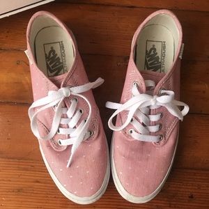 Vans Sneakers - Pink with little white dots.